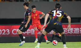  友谊赛：中国男足亚运队1:3韩国U-24队