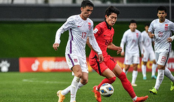  U-20亚洲杯：中国队1:3韩国